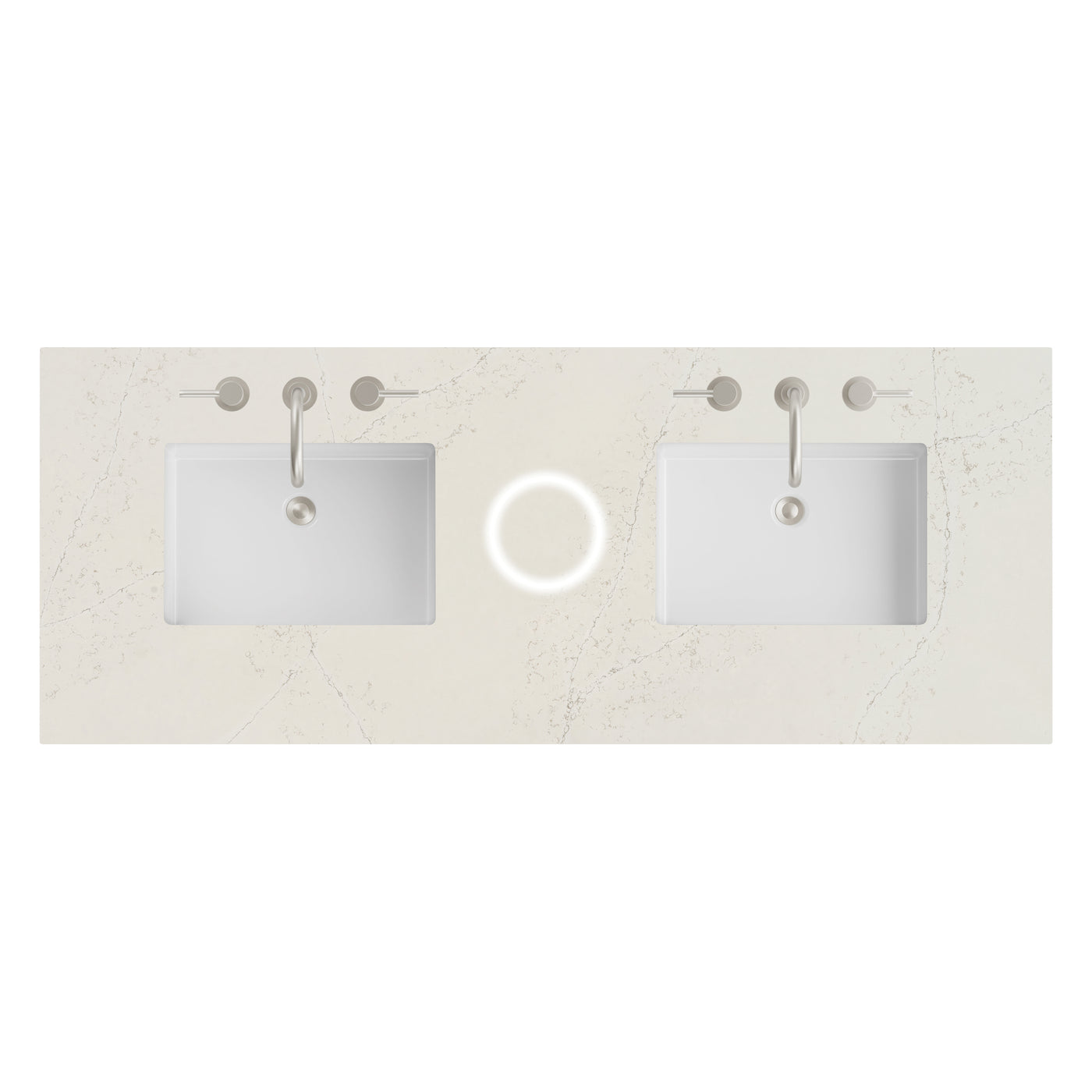 James Martin 60" Double Vanity Top with Siberian (FreePower) countertop