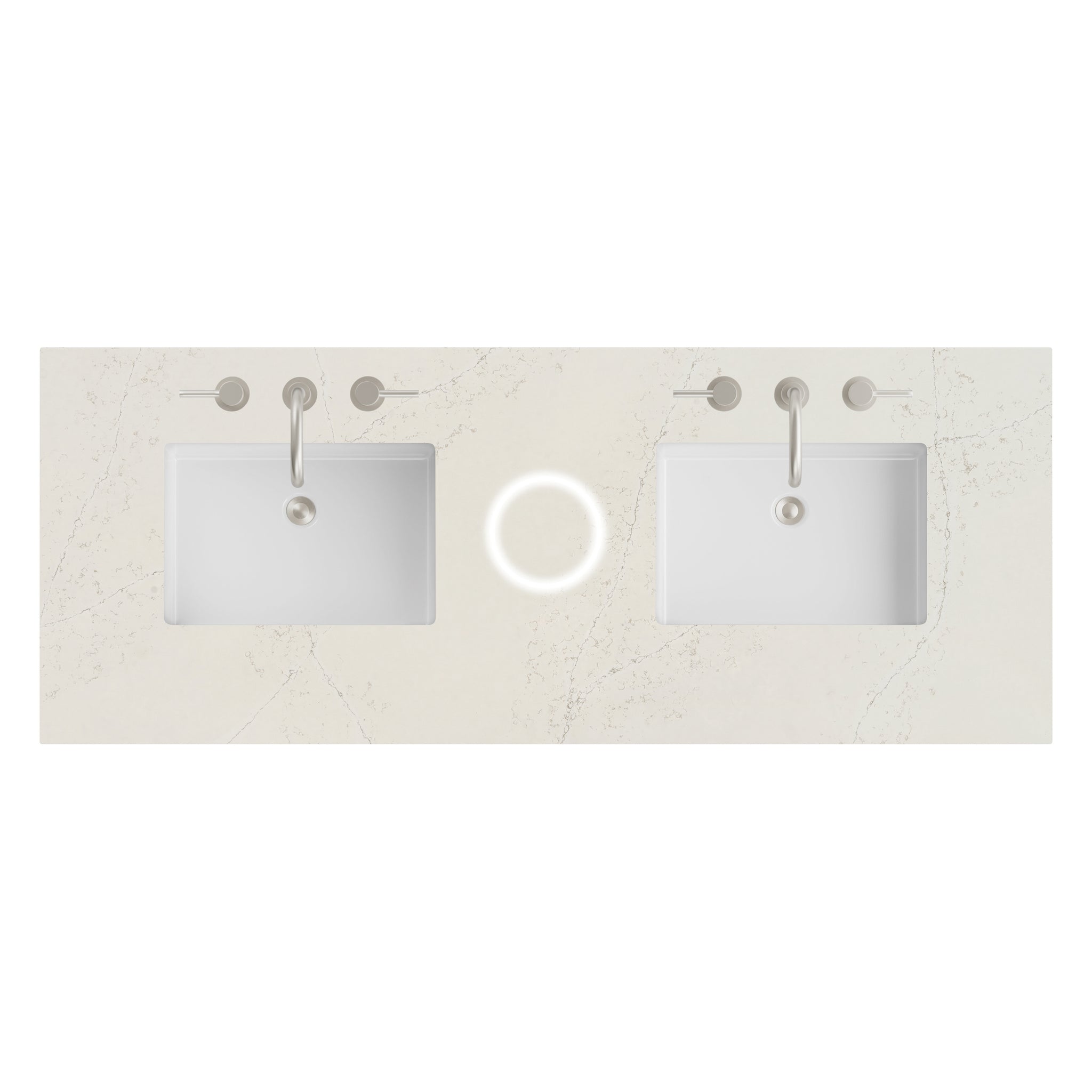 James Martin 60" Double Vanity Top with Siberian (FreePower) countertop