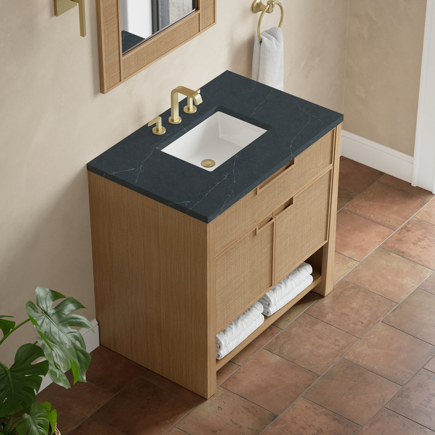 James Martin Solene 36" Single Bathroom Vanity, Seaside Oak, view 35