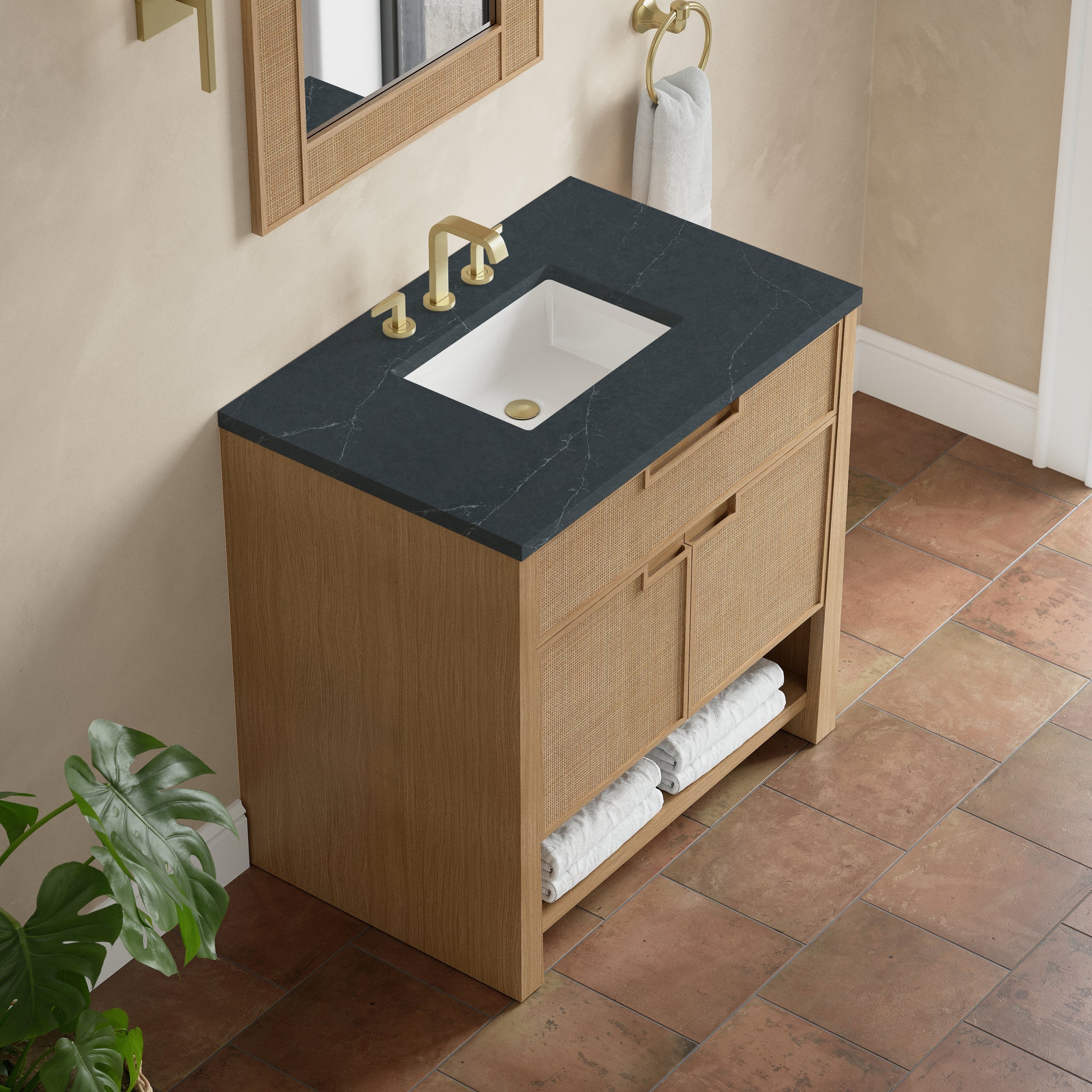 James Martin Solene 36" Single Bathroom Vanity, Seaside Oak, view 35