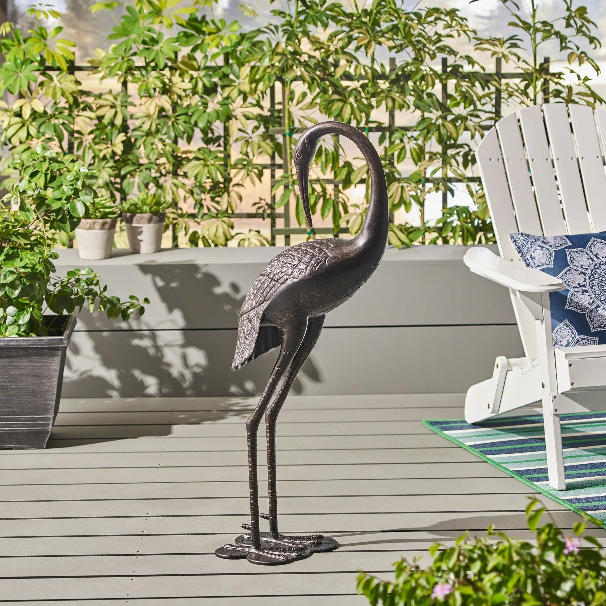 Sunny Outdoor 39 Inch Aluminum Crane, Shiny by HouseOfZazla