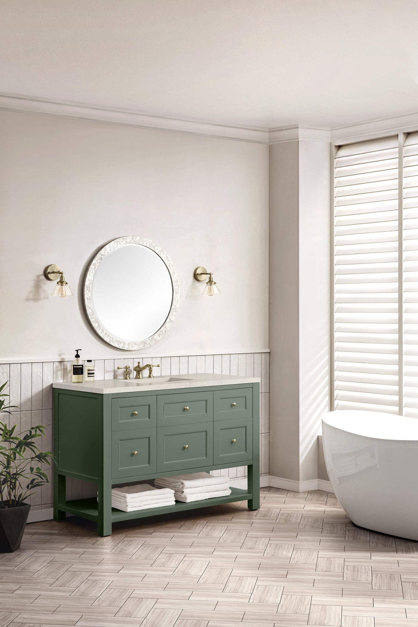 James Martin Breckenridge 48" Single Bathroom Vanity, Smokey Celadon, view 37