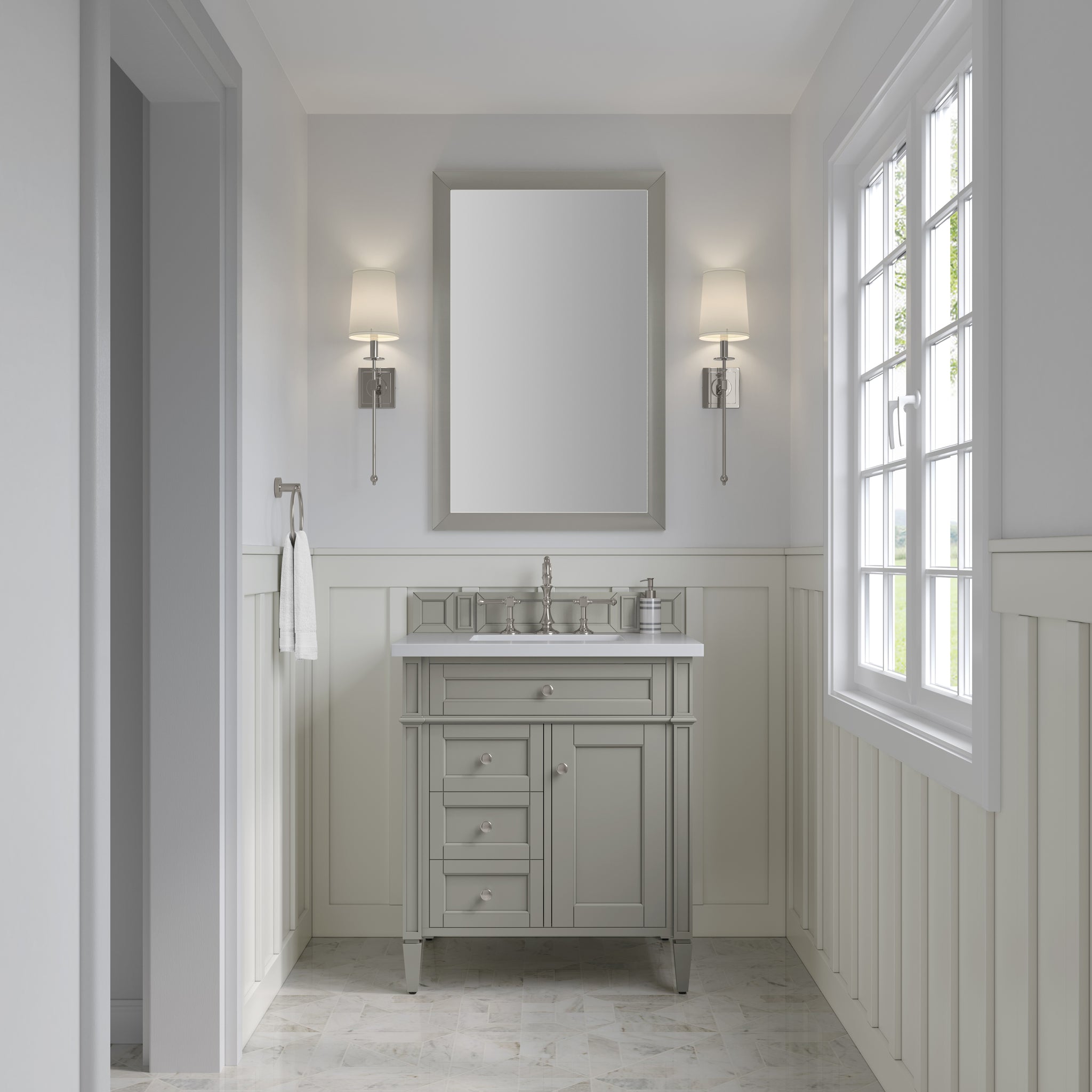 James Martin Brittany 30" Single Bathroom Vanity, Urban Gray, view 22