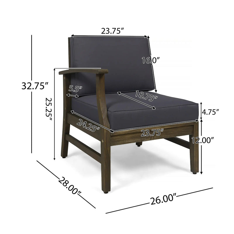 PERLA 5-Pcs Sofa Set, Dark by HouseOfZazla