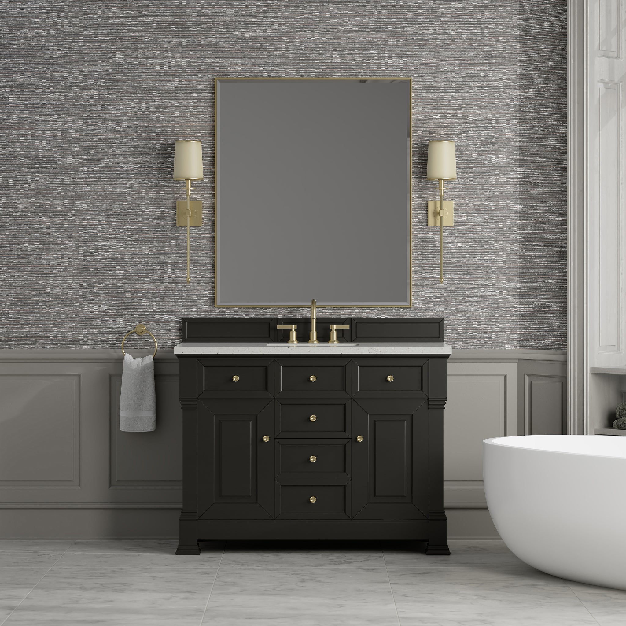 James Martin Brookfield 48" Single Bathroom Vanity, Black Onyx, view 19