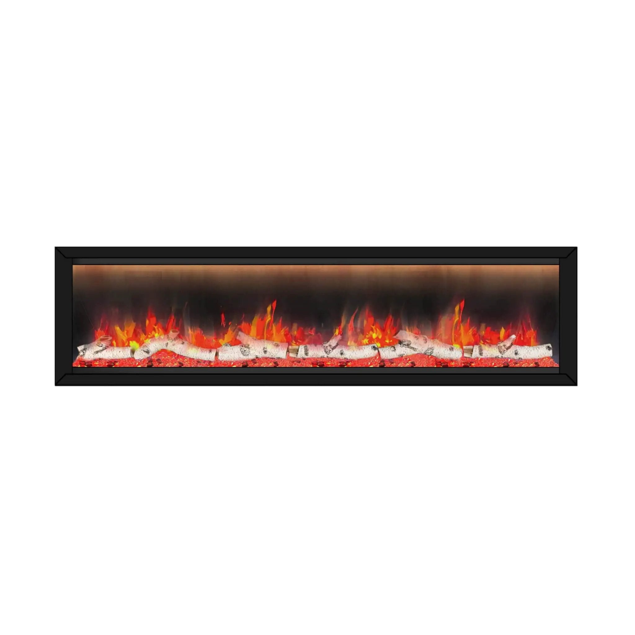 Dynasty Allegro 76-Inch Black Smart Linear Electric Fireplace [DY-BFM76] (SAK56392) by SAKSBY WHOLESALE