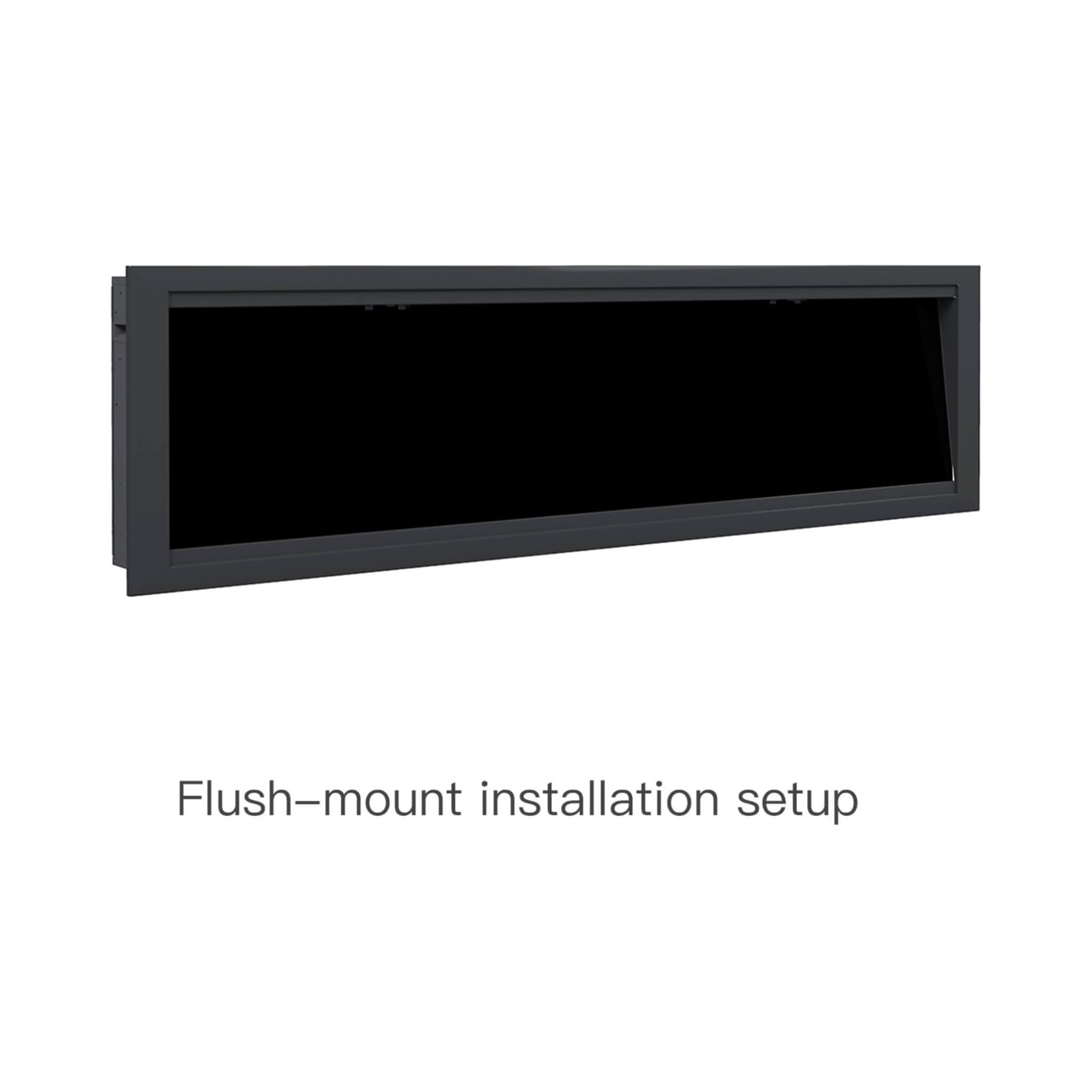 Dynasty Allegro 76-Inch Black Smart Linear Electric Fireplace [DY-BFM76] (SAK56392) by SAKSBY WHOLESALE