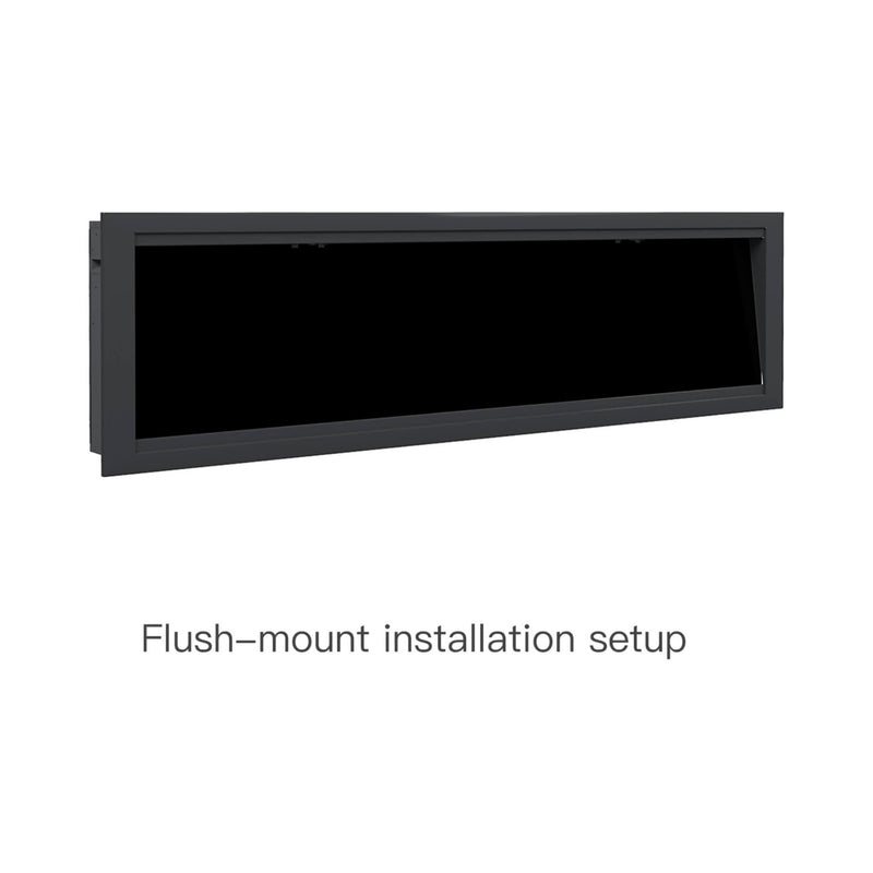 Dynasty Allegro 76-Inch Black Smart Linear Electric Fireplace [DY-BFM76] (SAK56392) by SAKSBY WHOLESALE