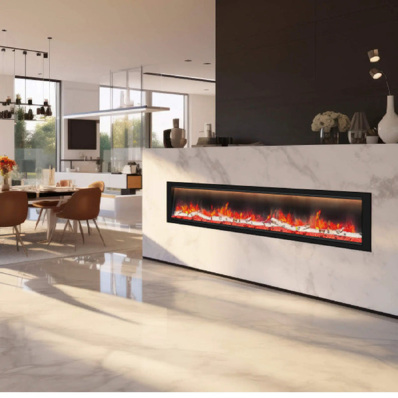 Dynasty Allegro 82-Inch Flush Mount Smart Linear Electric Fireplace [DY-BFM82] (SAK29014) by SAKSBY WHOLESALE