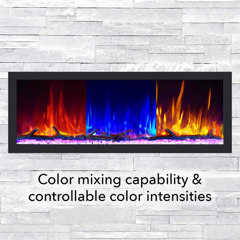 Dynasty Cascade 82-Inch Recessed Linear Electric Fireplace [DY-BTX82] (SAK30567) by SAKSBY WHOLESALE