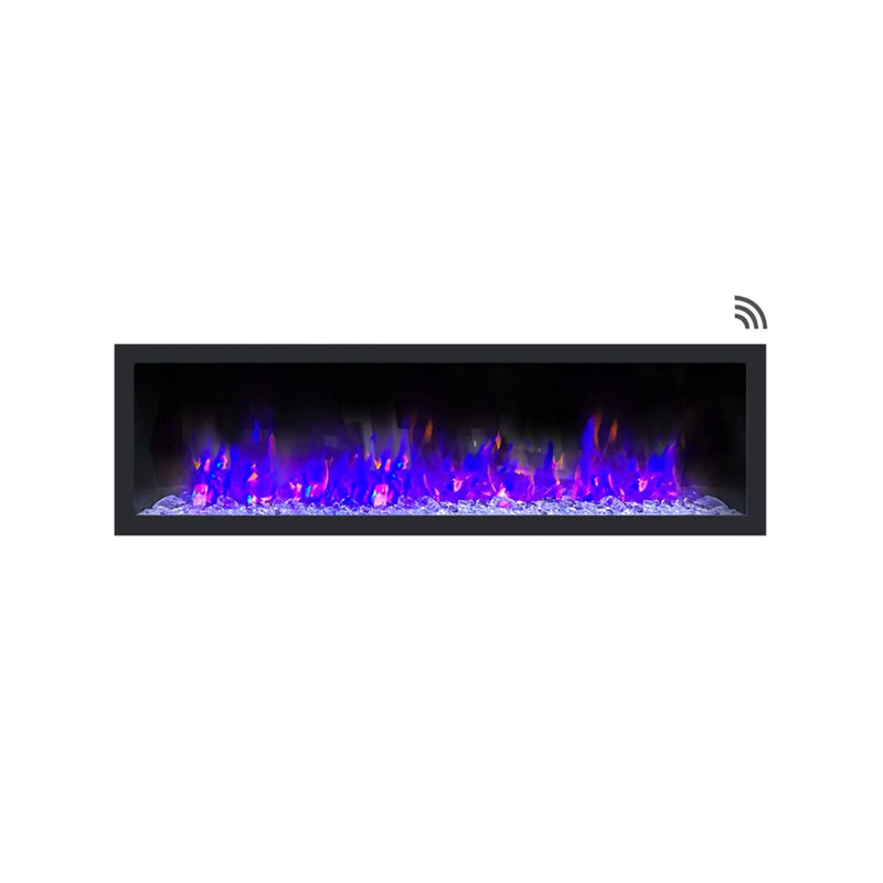 Dynasty Cascade 64-Inch Smart Linear Electric Fireplace With Front Facing Heater [DY-BTX64] (SAK15932) by SAKSBY WHOLESALE