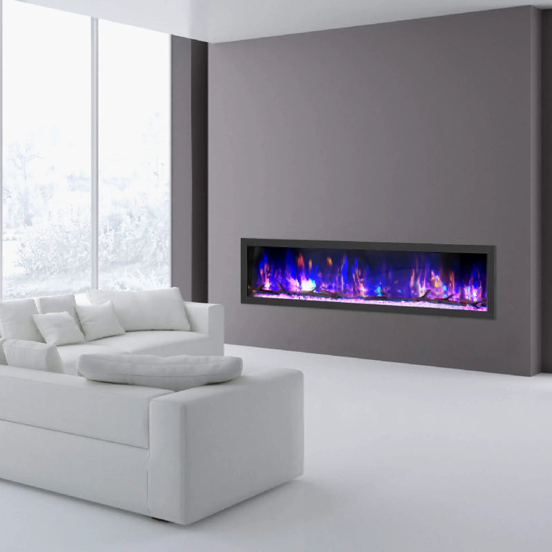 Dynasty Cascade 74-Inch Smart Linear Electric Fireplace [DY-BTX74] (SAK61984) by SAKSBY WHOLESALE