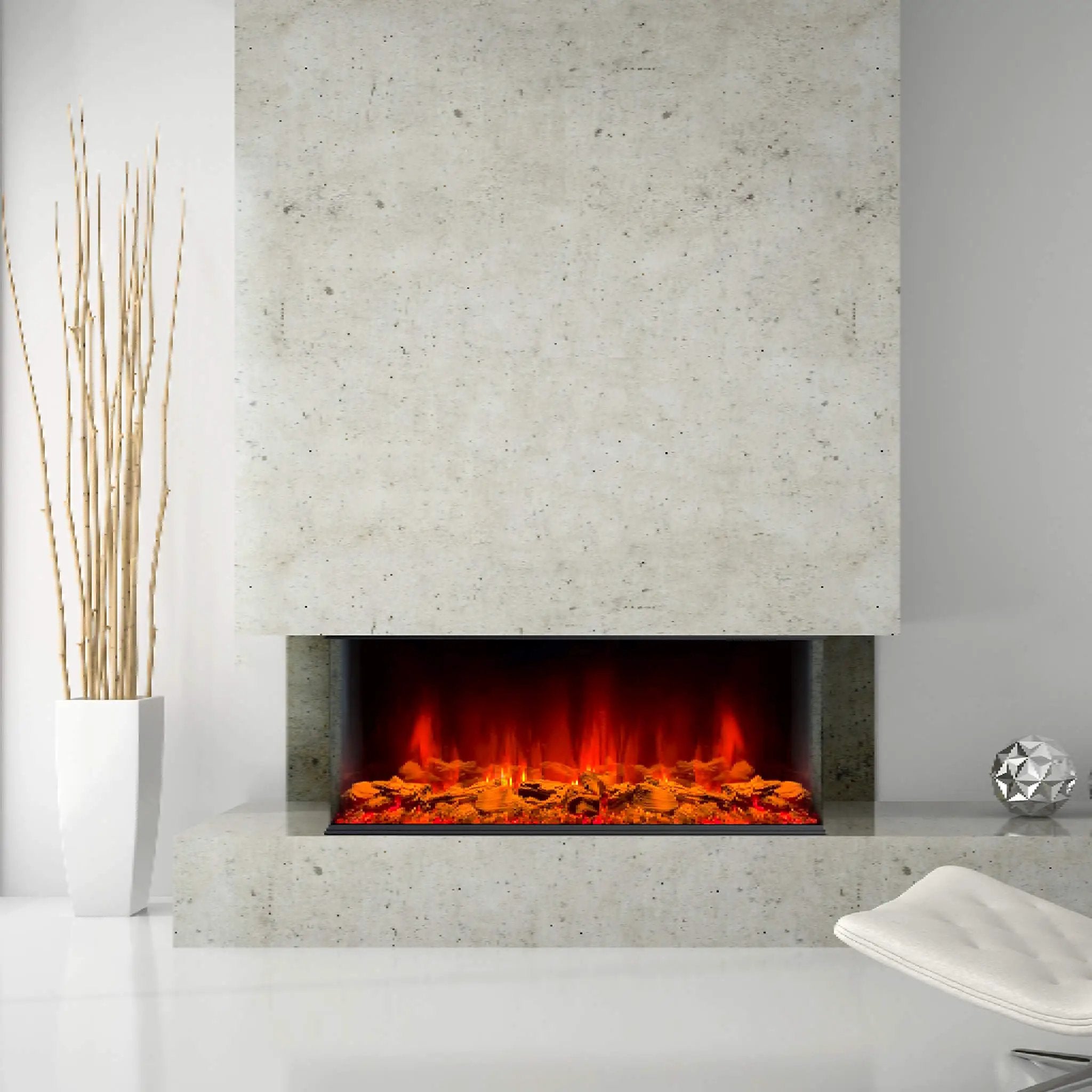 Dynasty Melody 40-Inch Multi-Sided Smart Electric Fireplace With Remote Control [DY-BTS40] (SAK48210) by SAKSBY WHOLESALE