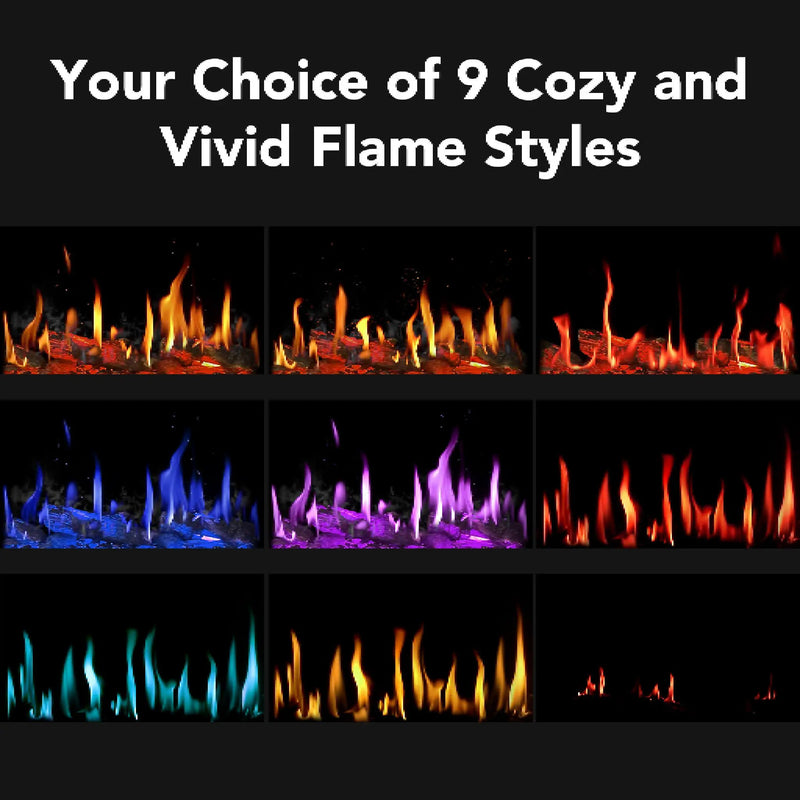 Dynasty Tempo 76-Inch Virtual Linear Electric Fireplace [DY-FVX76] (SAK84710) by SAKSBY WHOLESALE