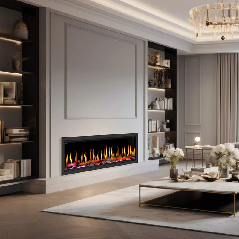 Dynasty Tempo 52-Inch Smart Virtual Linear Electric Fireplace With Dynasty App [DY-FVX52] (SAK76421) by SAKSBY WHOLESALE