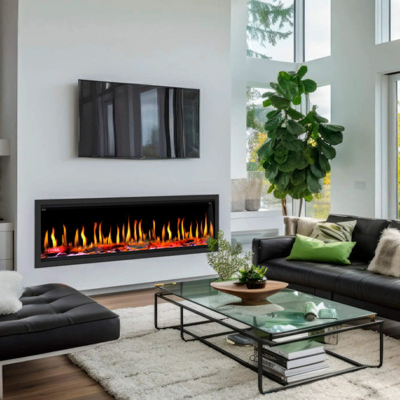 Dynasty Tempo 76-Inch Virtual Linear Electric Fireplace [DY-FVX76] (SAK84710) by SAKSBY WHOLESALE