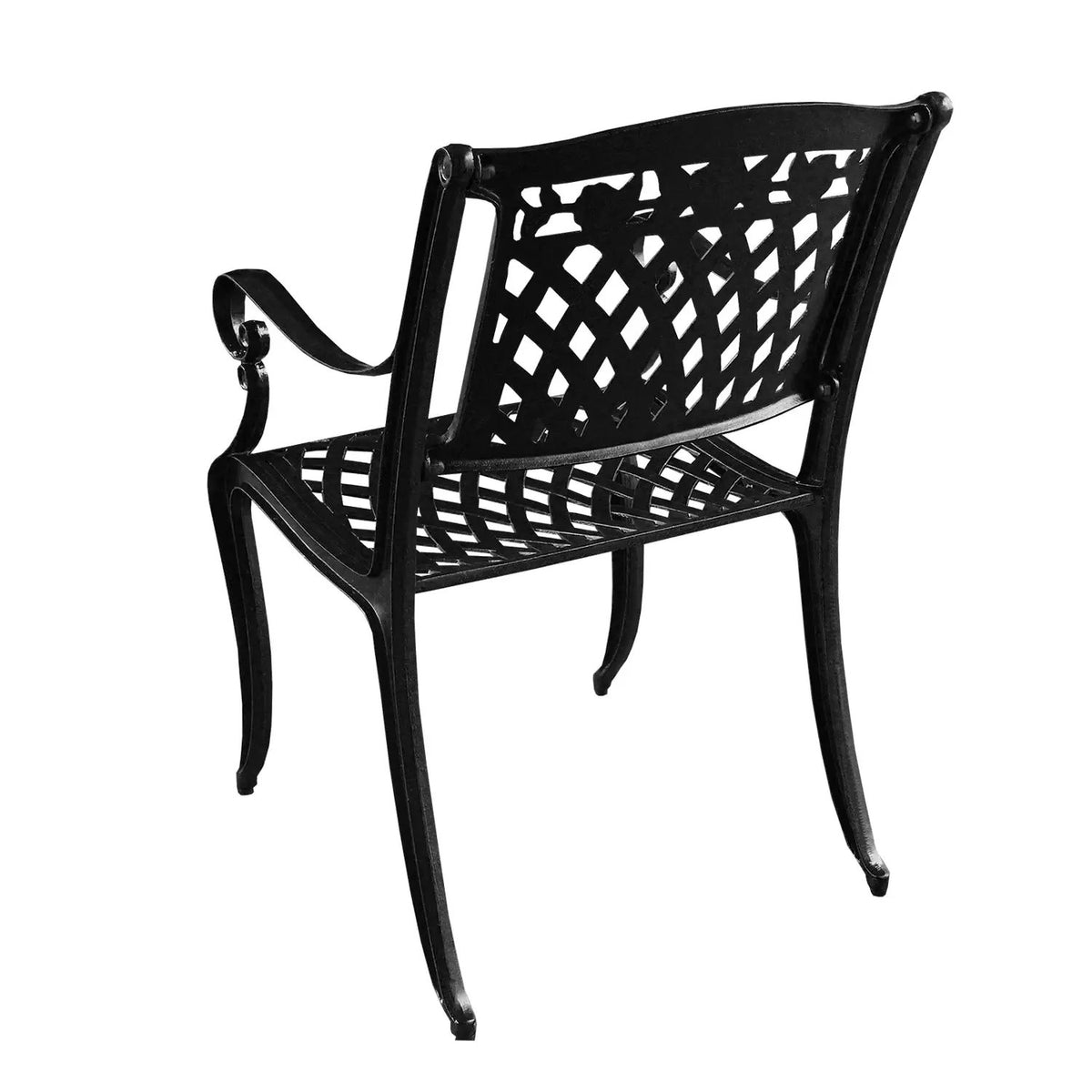 Outdoor Aluminum 5pc Round Patio Dining Set with Four Chairs by Sharicks