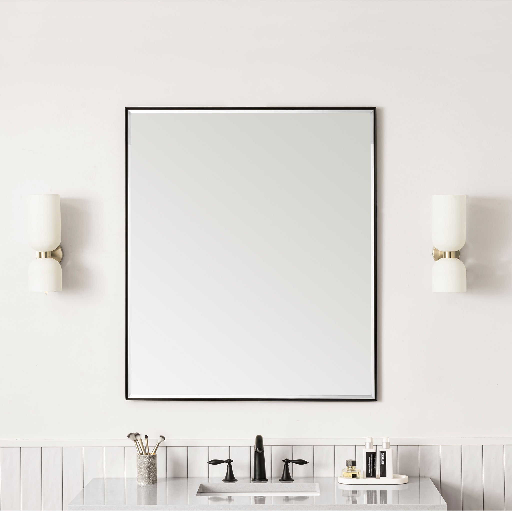 James Martin Rohe 36" Mirror, Matte Black, view 2