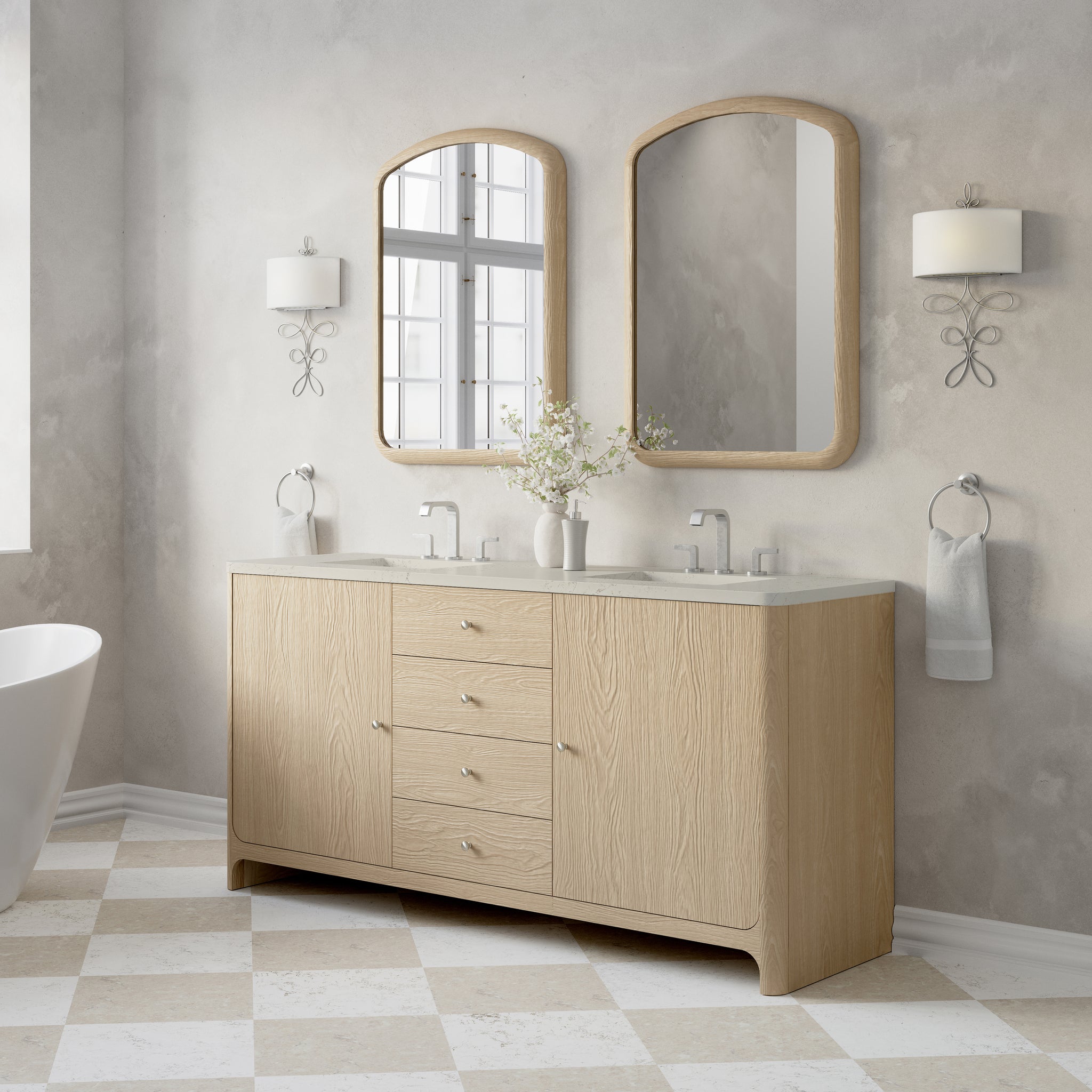 James Martin Gracyn 72" Double Bathroom Vanity, Coastal Driftwood, view 28