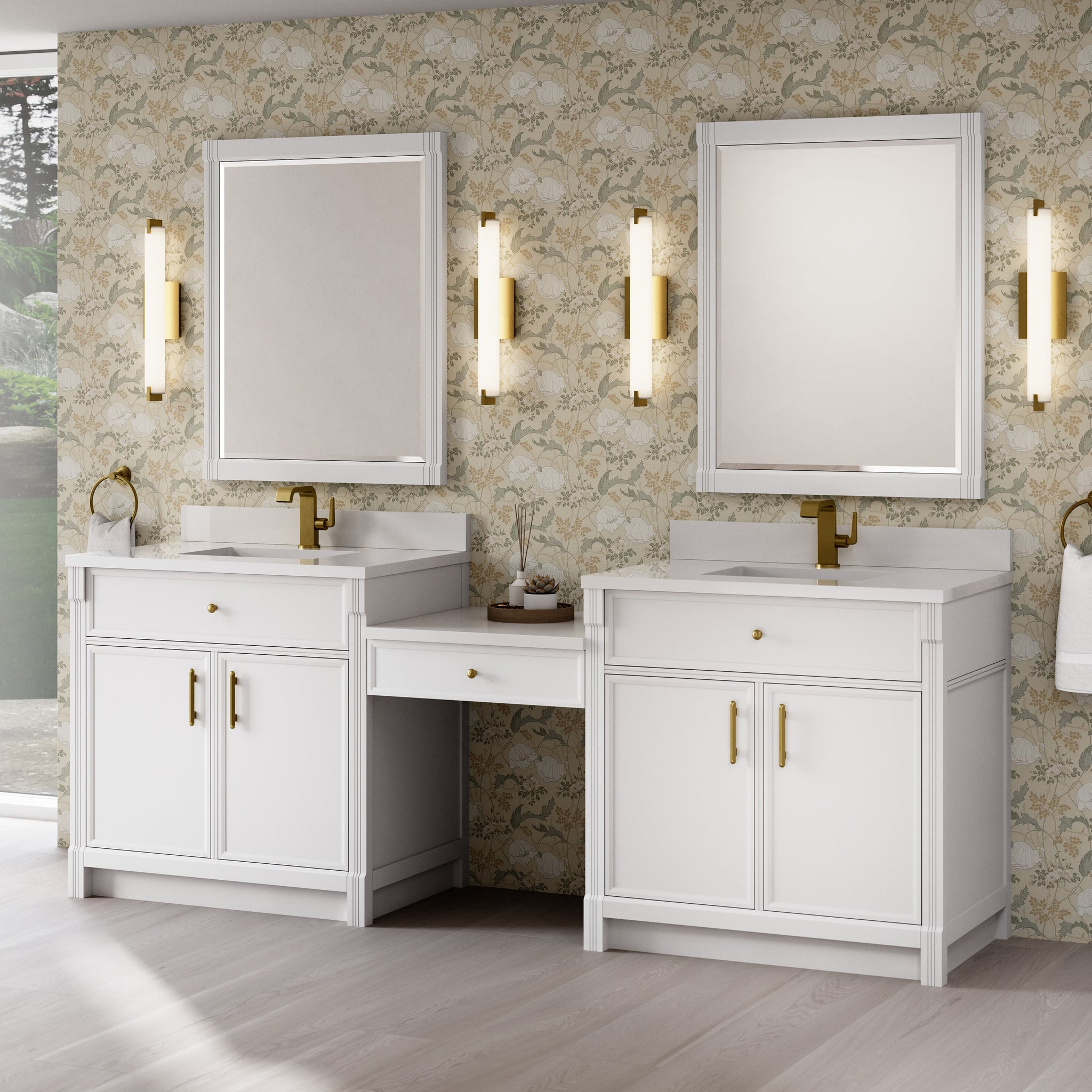 James Martin Bellshire 96" Single Bathroom Vanity, Bright White, view 4