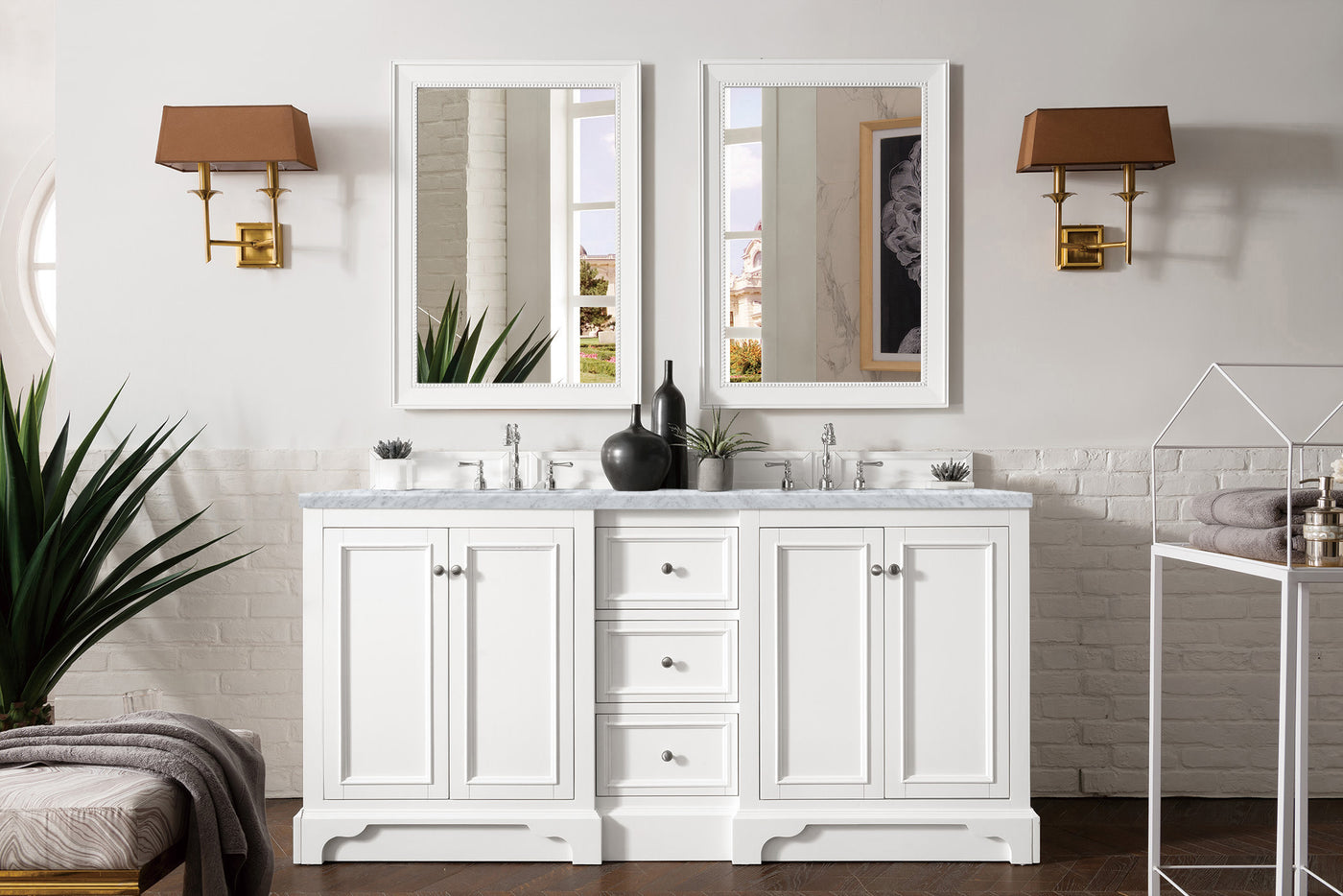 James Martin De Soto 72" Double Bathroom Vanity, Bright White, view 33