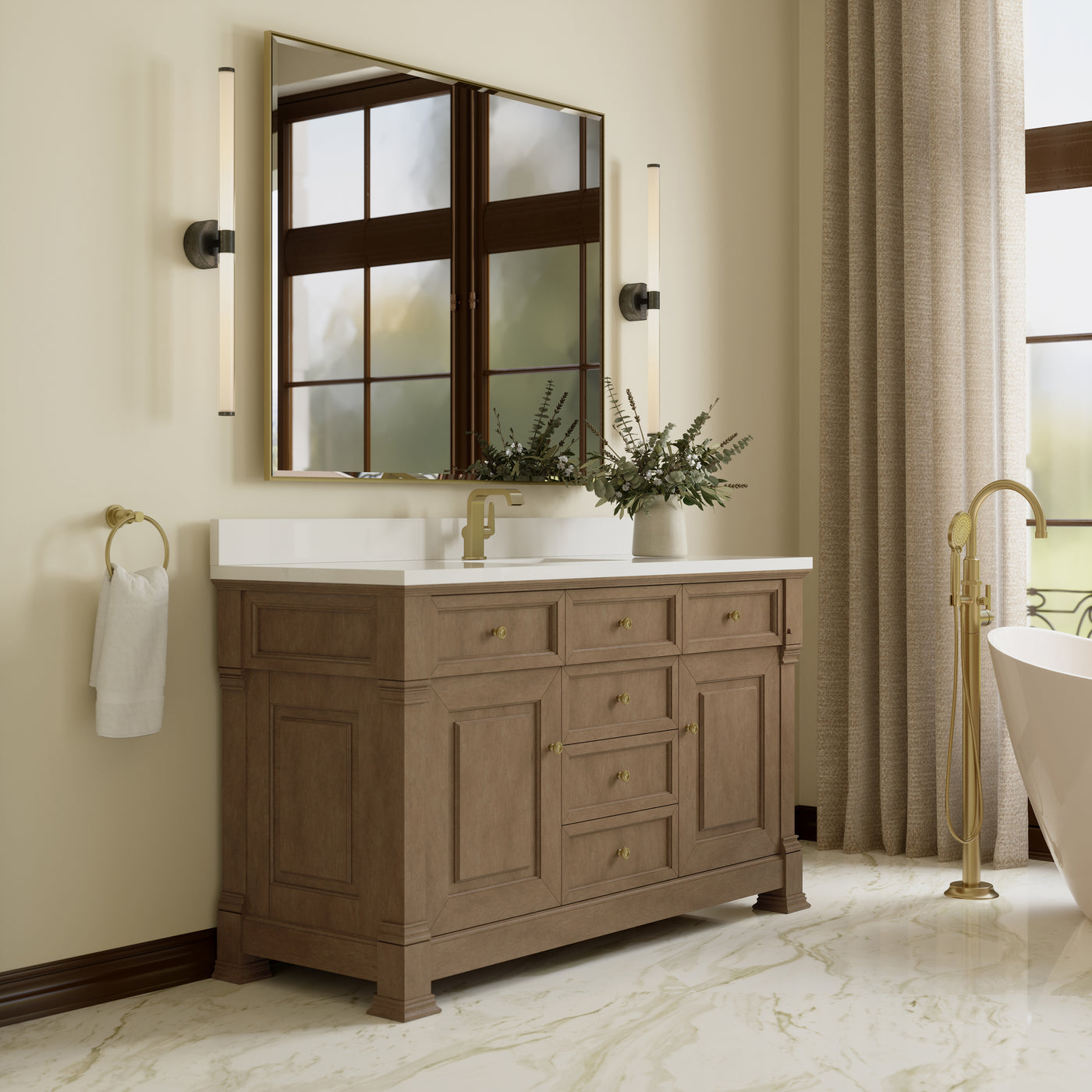 James Martin Brookfield 60" Single Bathroom Vanity, Pecan, view 31