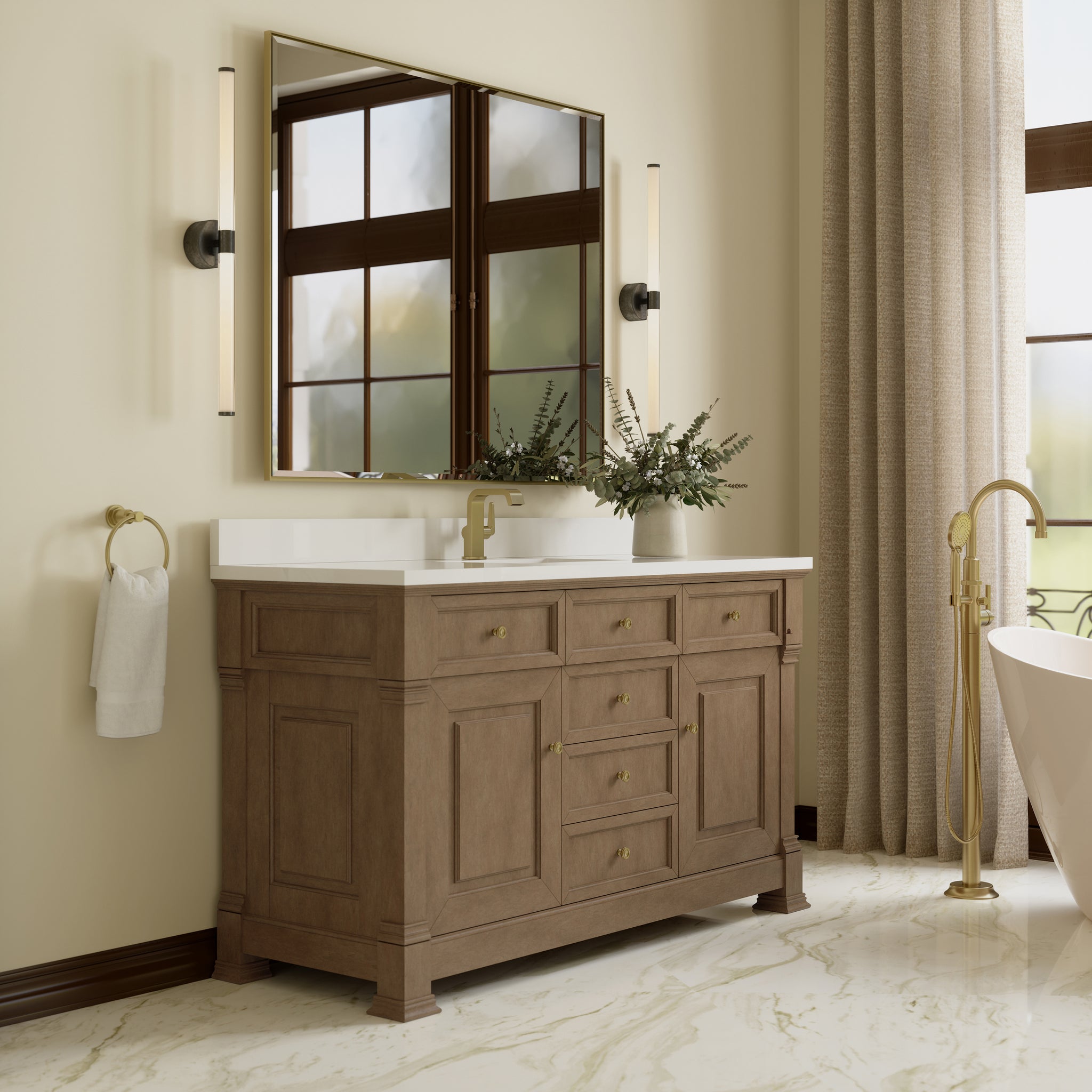 James Martin Brookfield 60" Single Bathroom Vanity, Pecan, view 31