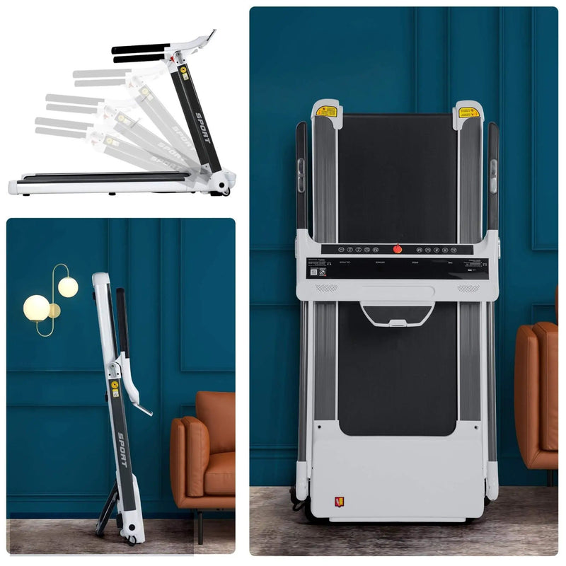 Rovix Portable Compact Home Cardio Fitness Treadmill With 3.5HP Electric Motor & Bluetooth Speakers (SAK32416) by SAKSBY WHOLESALE