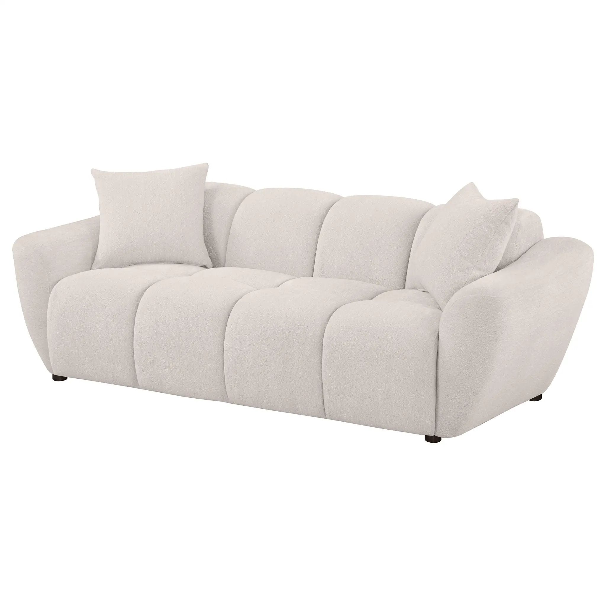 Destino Chenille Upholstered Splayed Arm Sofa Greige by Unique Piece Furniture