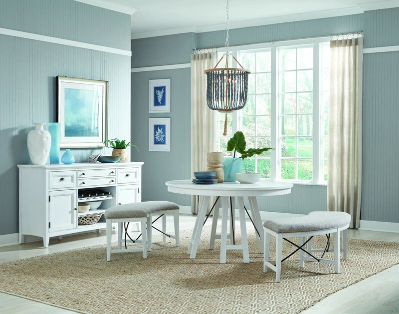 Heron Cove - Round Dining Table - Chalk White by Unique Piece Furniture