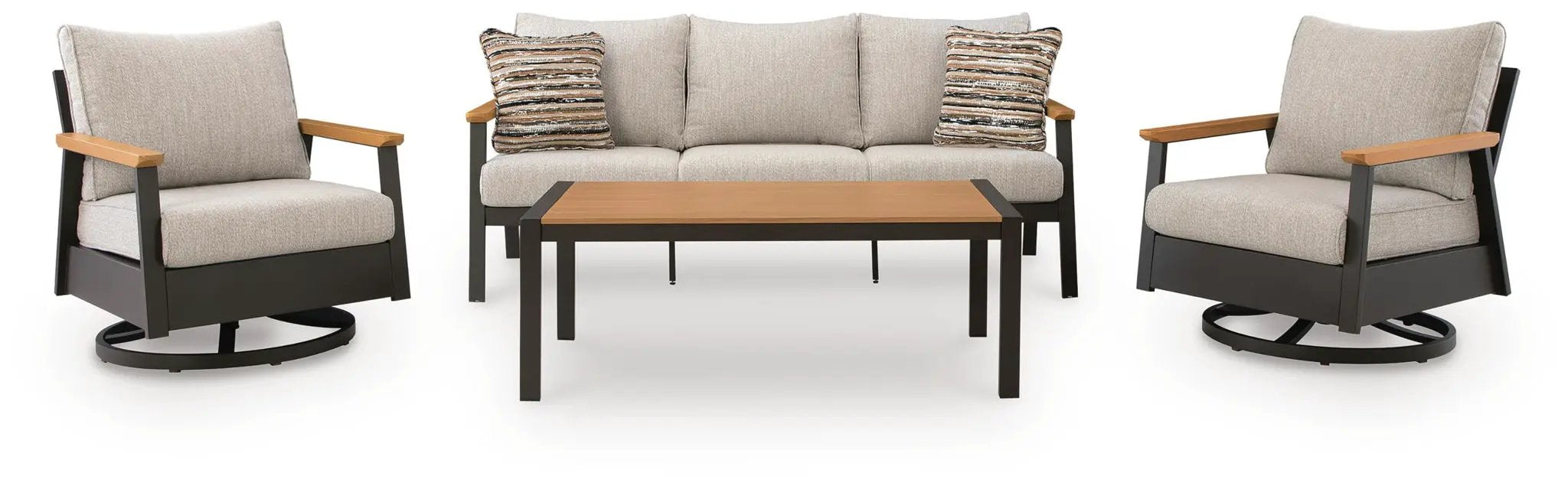 Carmel Highlands - Sofa, Chairs, Table Set (Set of 4) - Dark Brown by Unique Piece Furniture