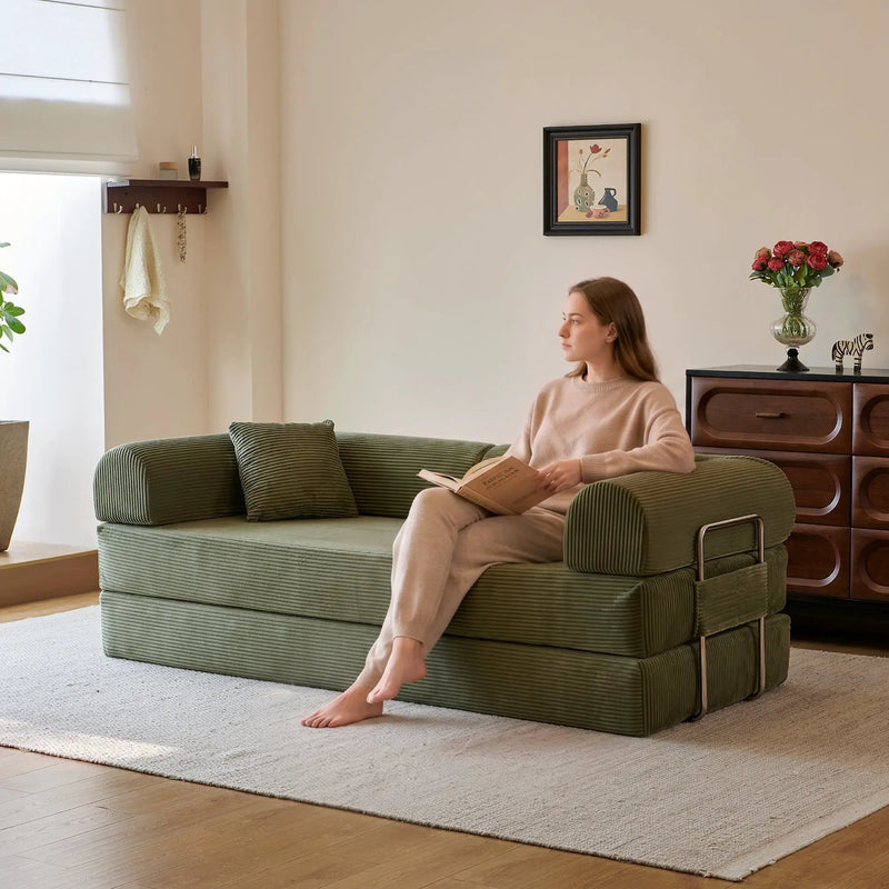 78.8" Compression Sofa - Convertible Floor Sofa Bed by HouseOfZazla