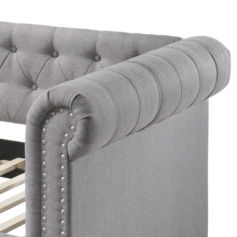Justice Twin Daybed With Trundle - Smoke Gray by HouseOfZazla