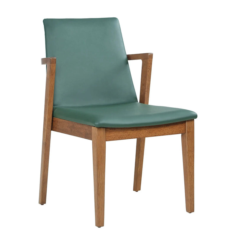 Dining Chairs (Set of 2) - Green / Walnut by HouseOfZazla