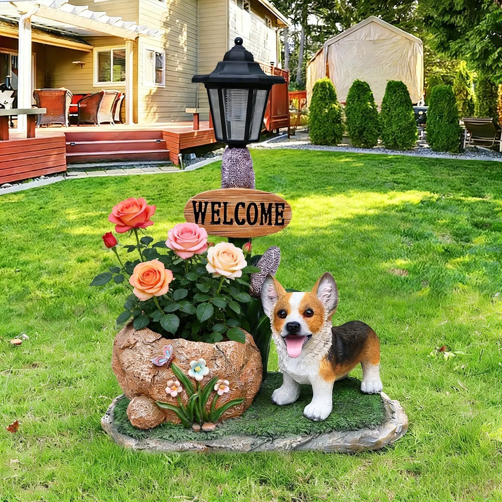 Corgi Dog Planter Garden Decor by HouseOfZazla