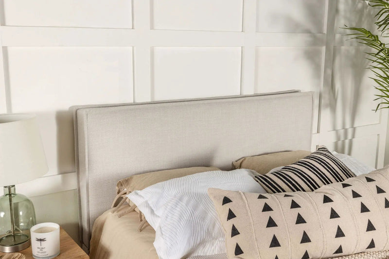 Izzy Upholstered Queen or Full Panel Headboard Sand by Unique Piece Furniture