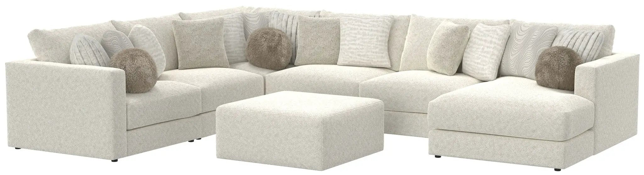 Ritzy - Modular Sofa And Included Cocktail Ottoman by Unique Piece Furniture