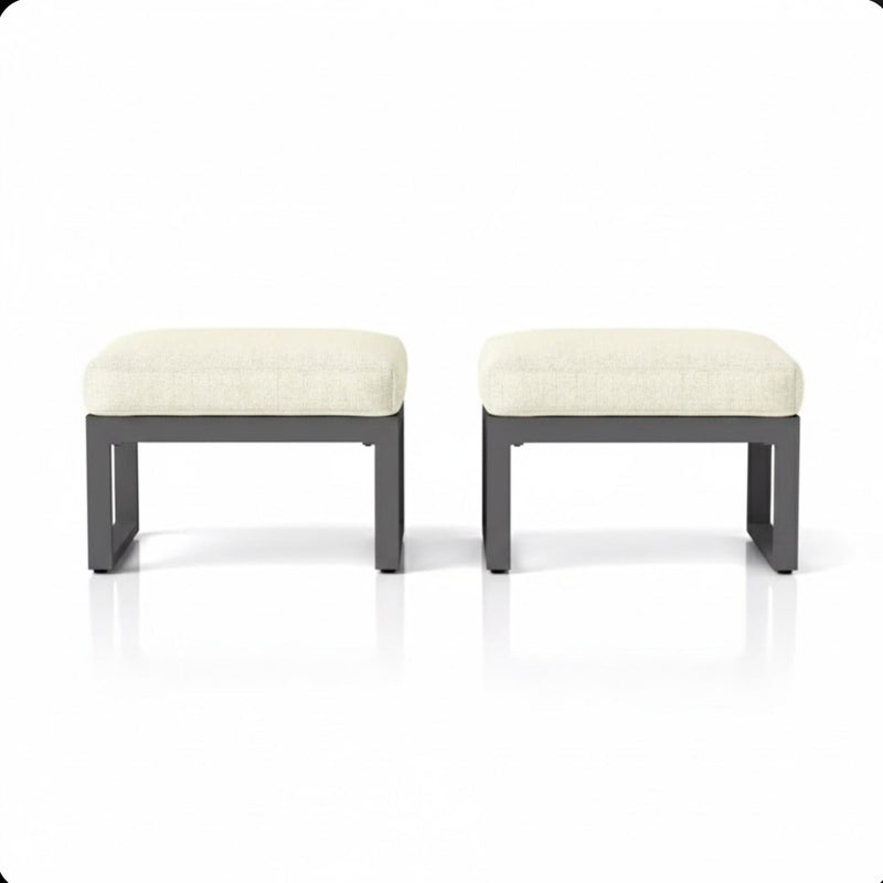 Patio All-Weather Ottomans With Thick Cushions (Set of 2) by HouseOfZazla