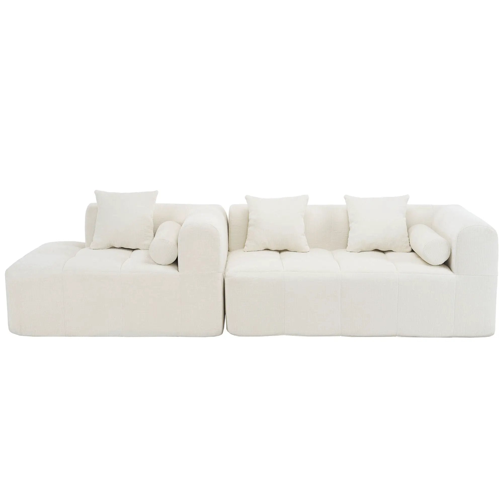 Sectional Free Combined Sofa With 2 Side Pockets by HouseOfZazla