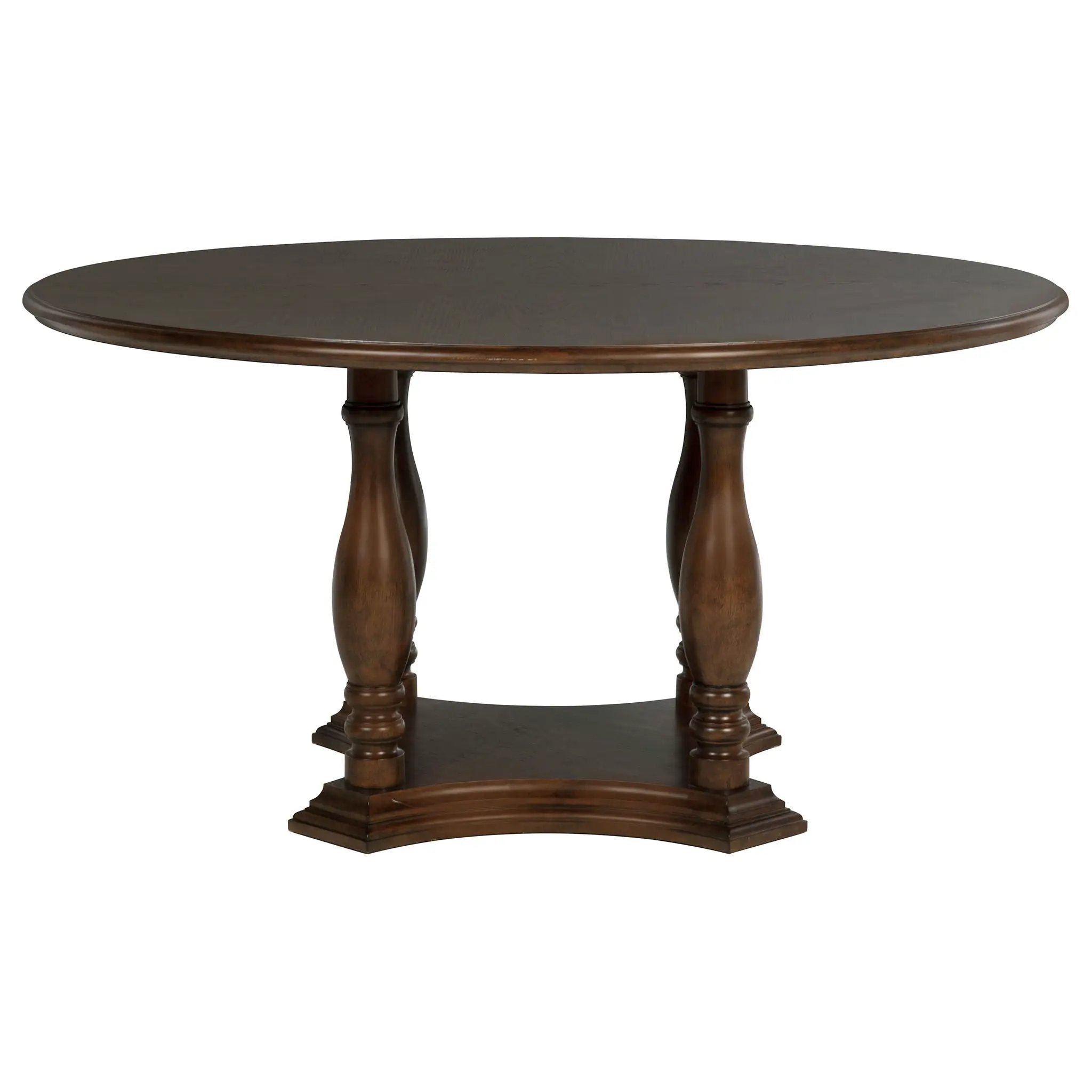 Claire - Round Pedestal Dining Table - Brown by HouseOfZazla