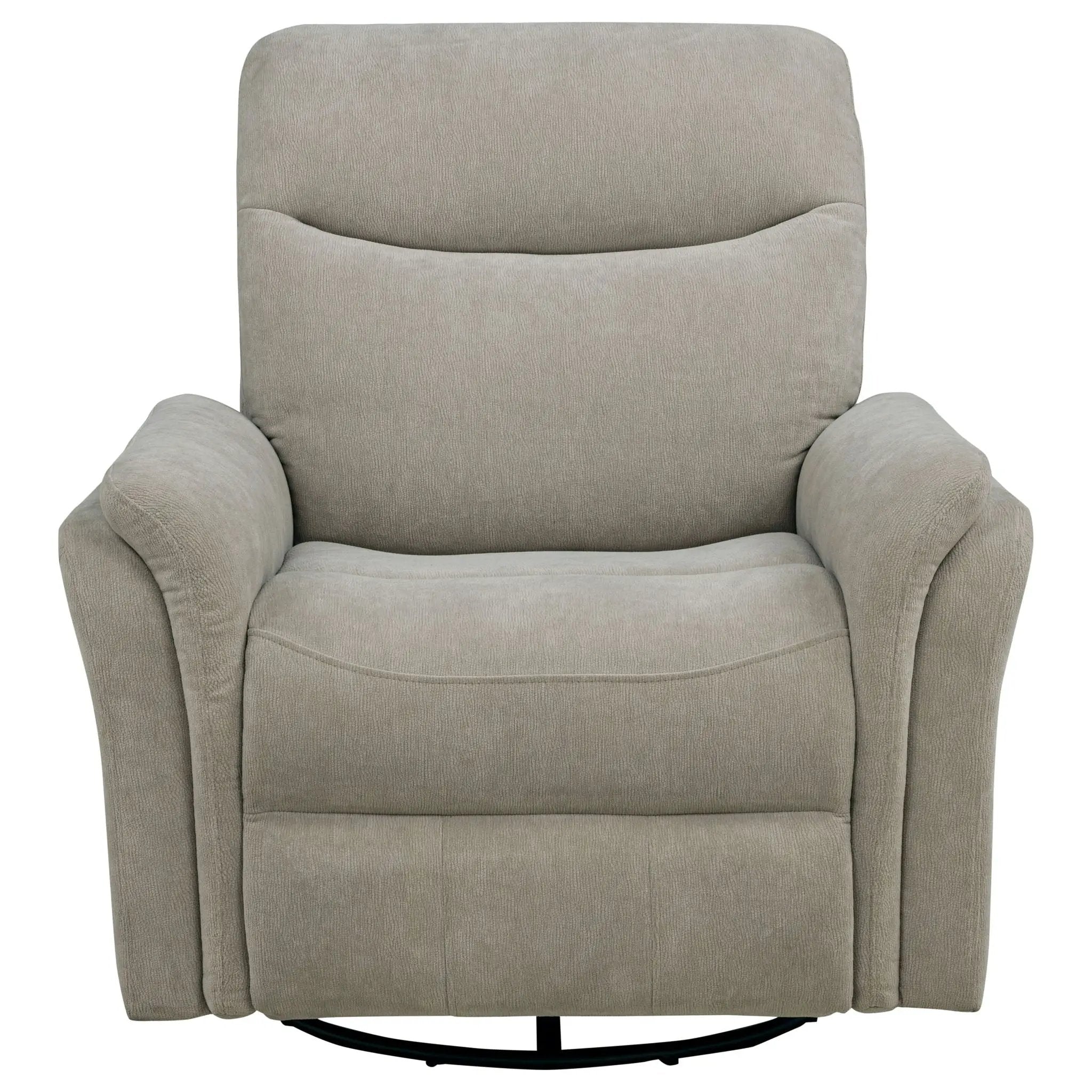 Adler Upholstered Power Swivel Glider Recliner Greige by Unique Piece Furniture