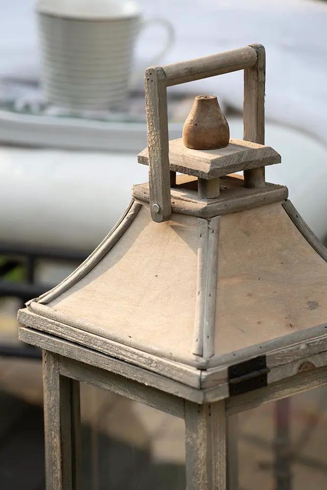 Candle Lantern Decorative, Hurricane Lantern Holder Decor For Indoor Outdoor, Home Garden Wedding - Ivory by Unique Piece Furniture