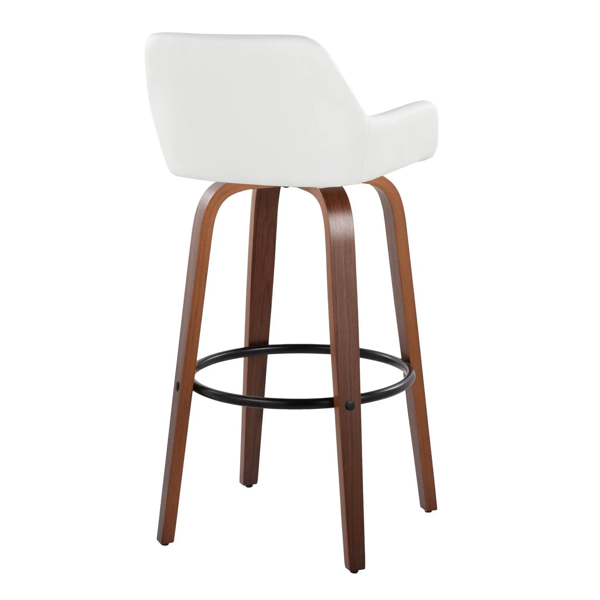 Daniella - Contemporary Fixed Height, Barstool & Swivel And Round Footrest (Set of 2) by Unique Piece Furniture