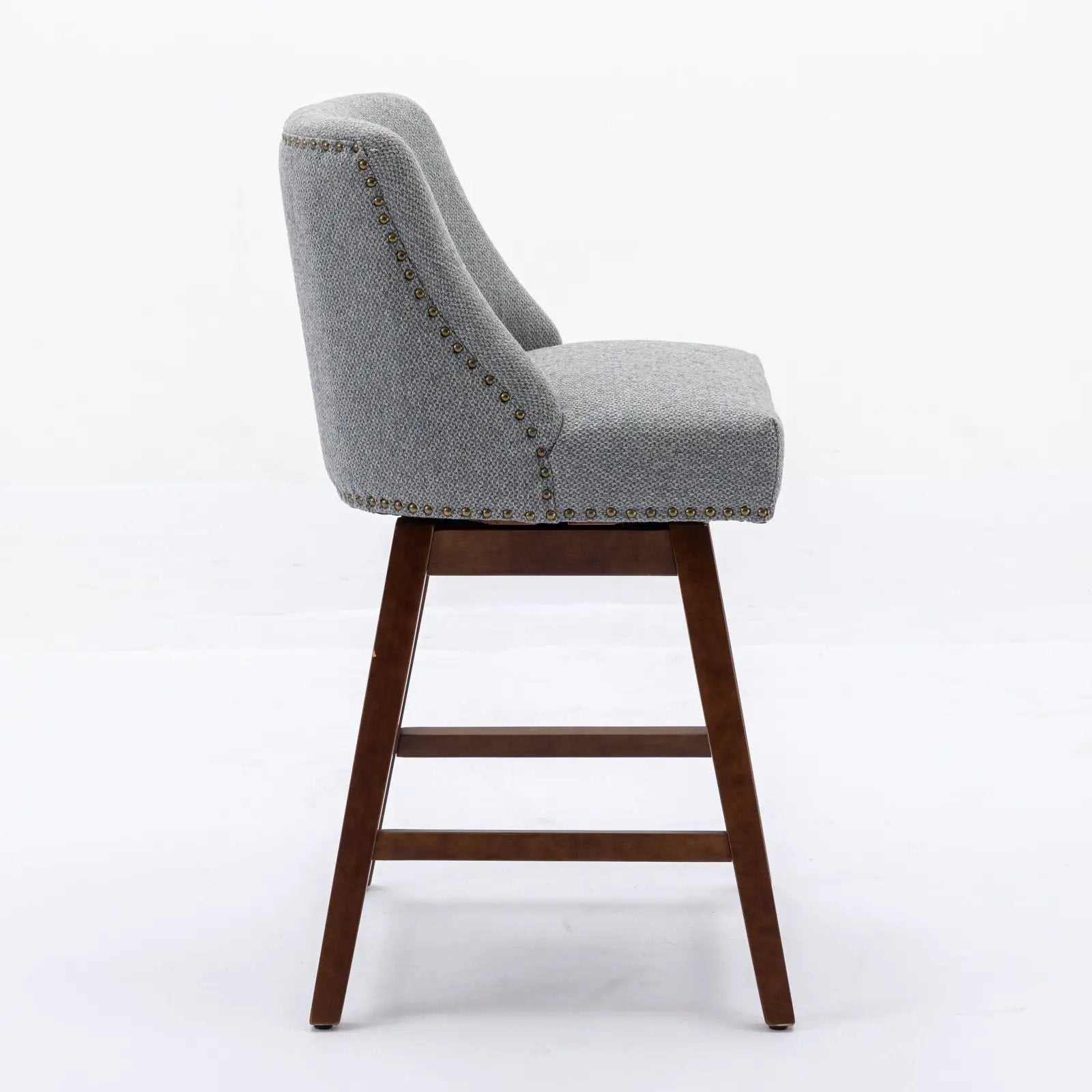 Counter Height Swivel Barstools, 26'' H Seat Height Upholstered Bar Stools (Set of 2), Fabric by Unique Piece Furniture