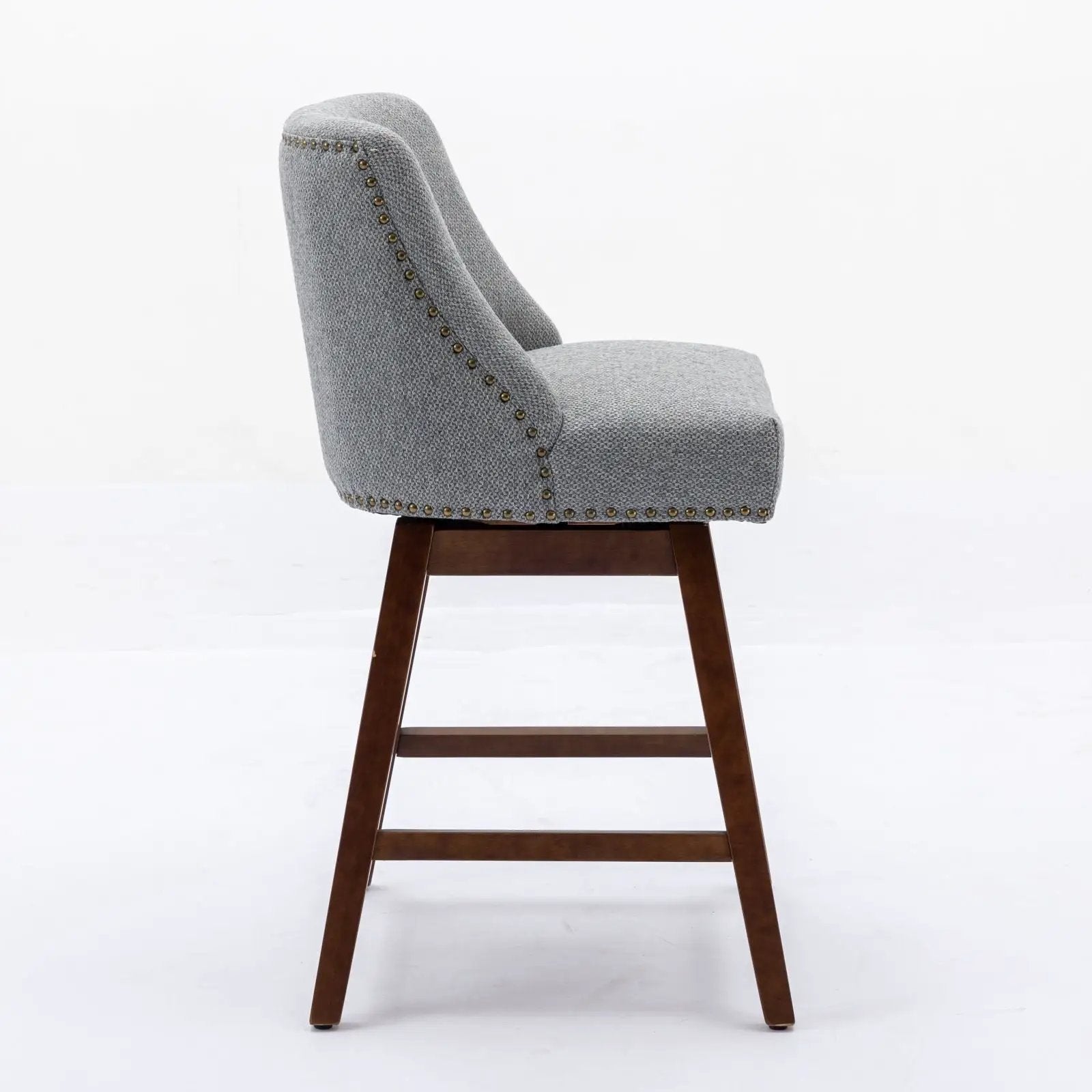 Counter Height Swivel Barstools, 26'' H Seat Height Upholstered Bar Stools (Set of 2), Fabric by Unique Piece Furniture