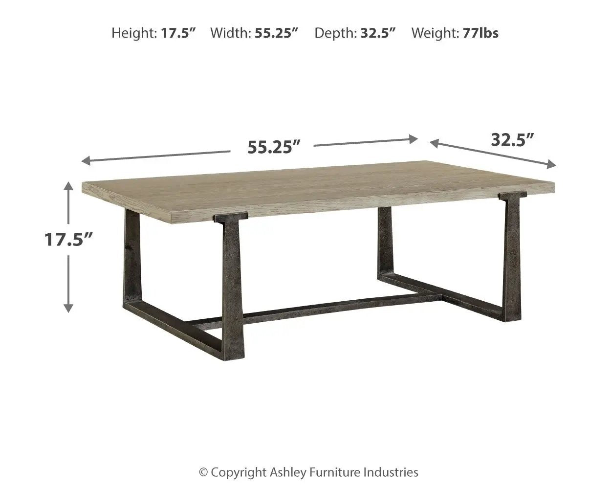 Dalenville - Rectangular Cocktail Table - Gray by Unique Piece Furniture