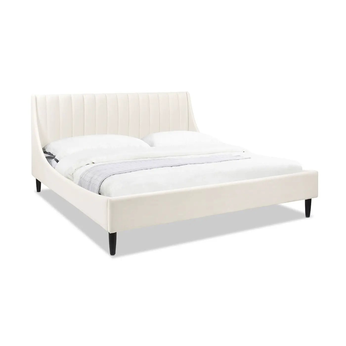 Aspen - Vertical Tufted Modern Headboard Platform Bed Set by HouseOfZazla