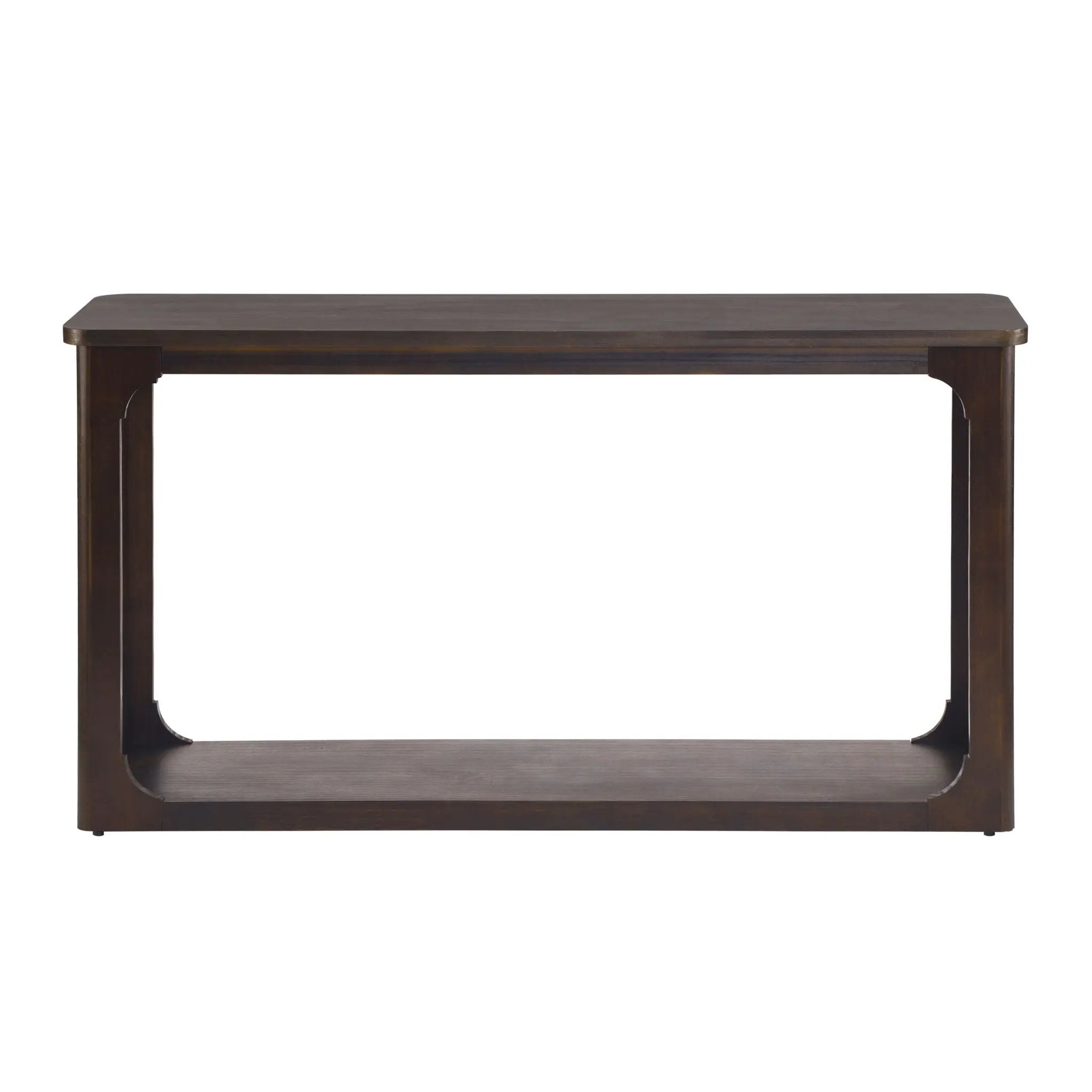 Console Table With Open Arch Cutouts For Living Room Hallway - Espresso by HouseOfZazla