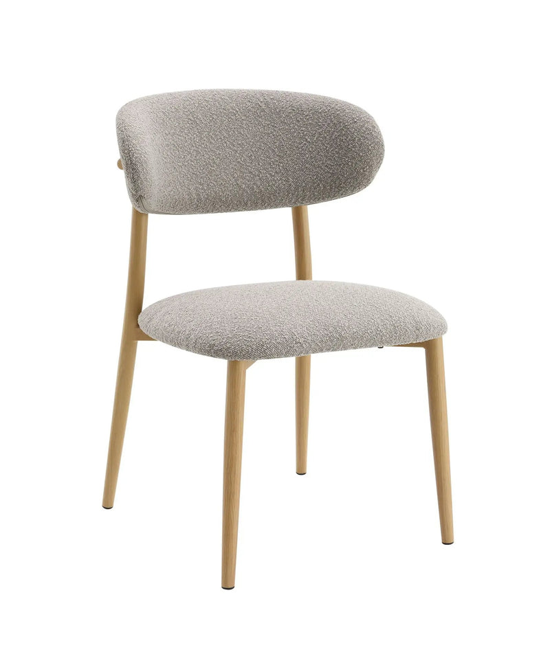 Kacey - Boucle Side Chair (Set of 2) - Gray by HouseOfZazla