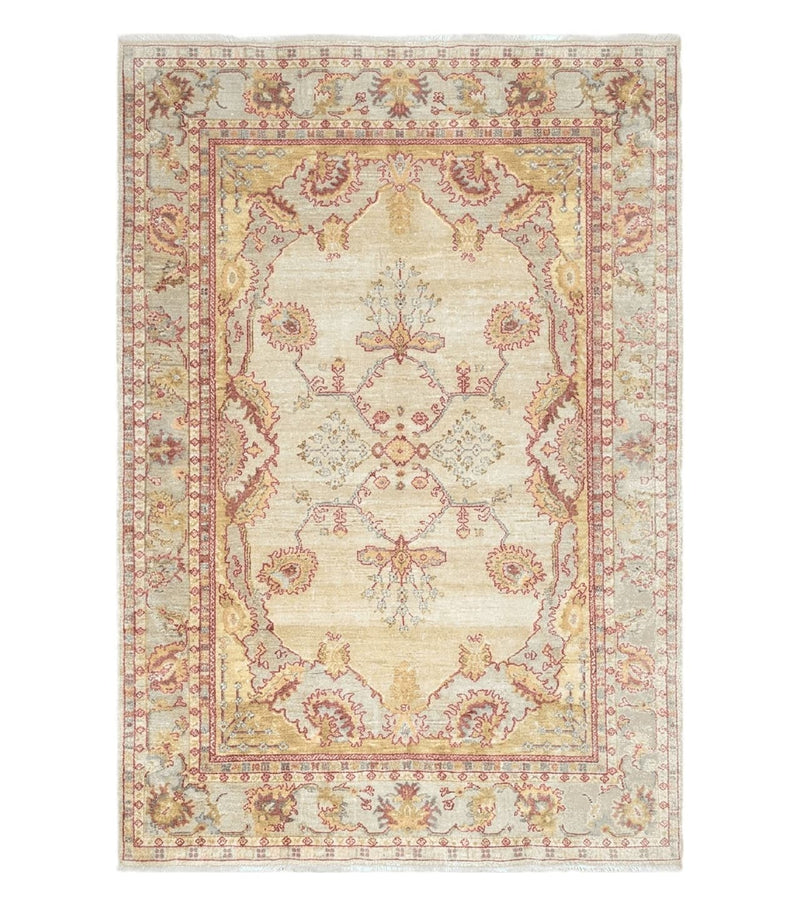 6x9 Turkish Oushak Rug, Wool Rug, Hand Knotted by Jewel Rugs